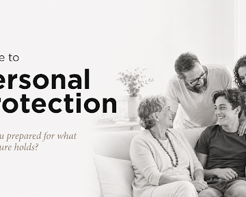 Family discussing personal protection planning at home 