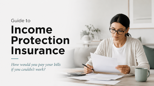 Woman reviewing bills for income protection insurance 